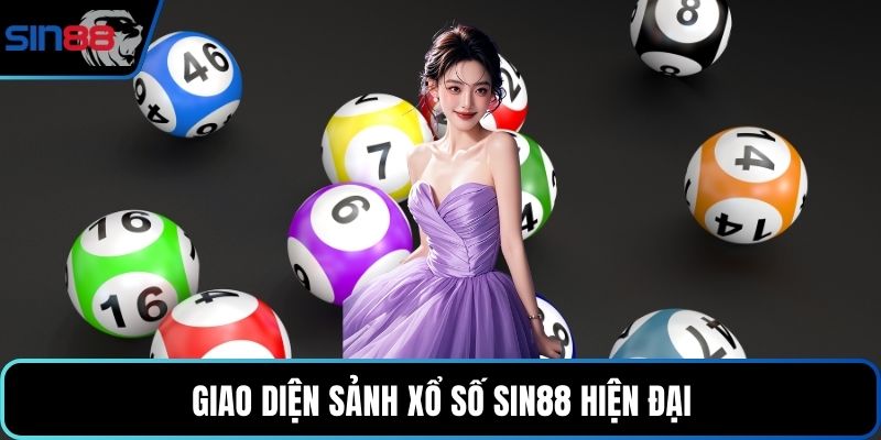 Giao diện sảnh xổ số Sin88 hiện đại