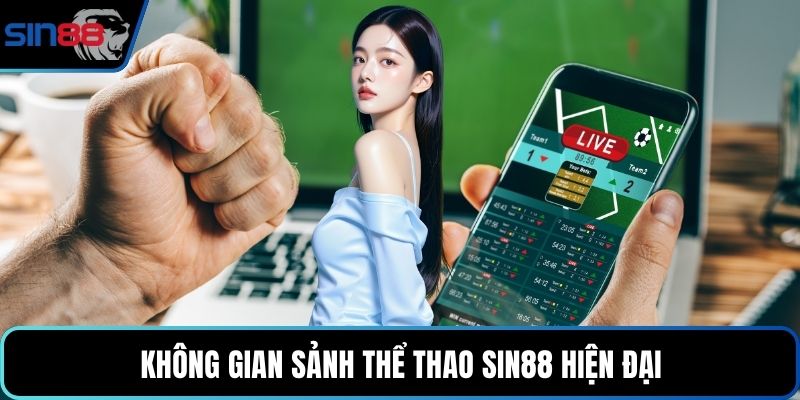 Không gian sảnh thể thao Sin88 hiện đại